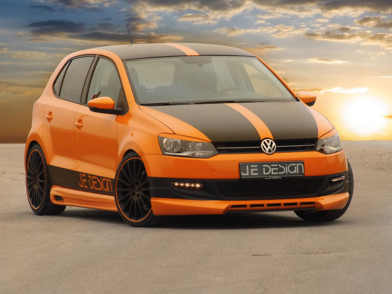 Orange Volkswagen Polo with JE Design