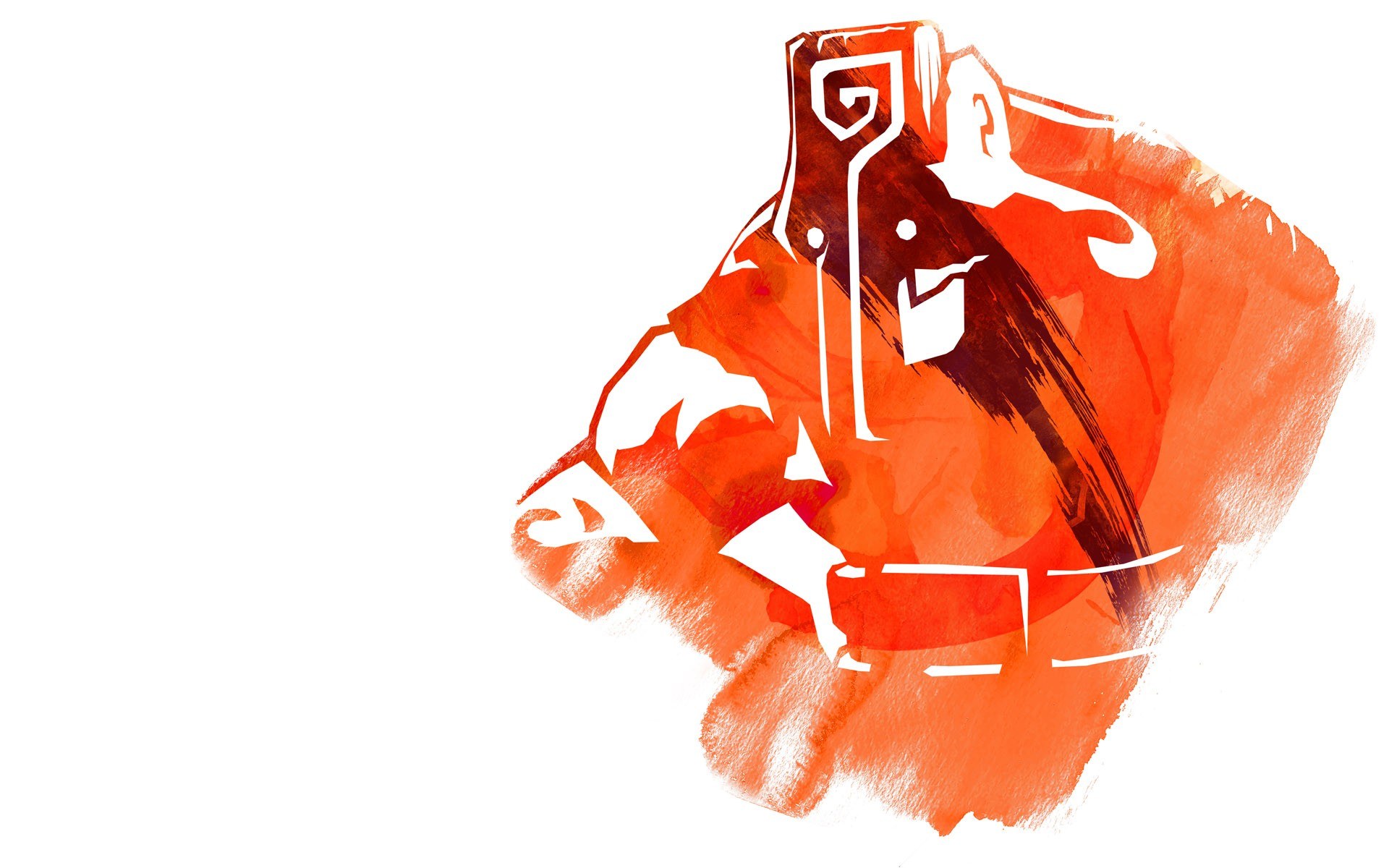 orange watercolor character art