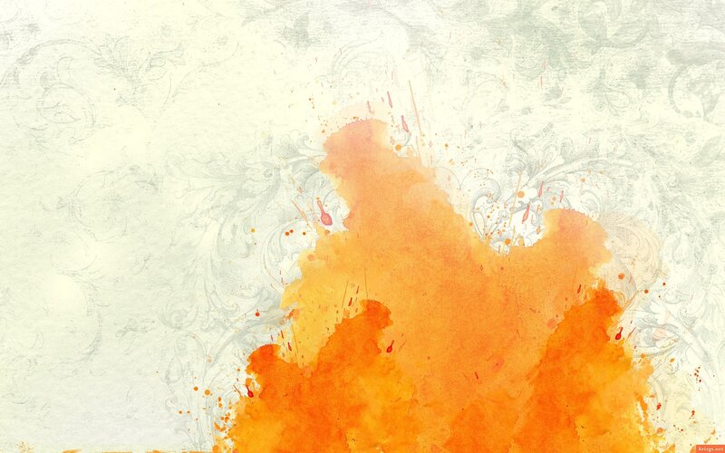 Orange Watercolor Splash — Calm