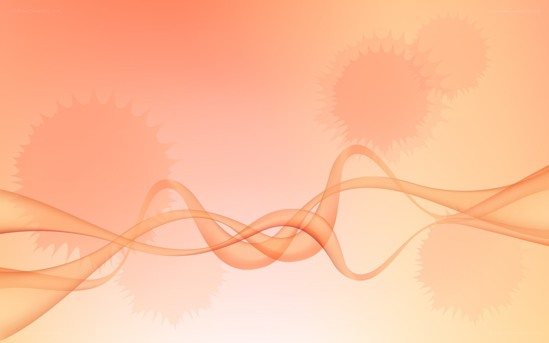 orange wave abstract background