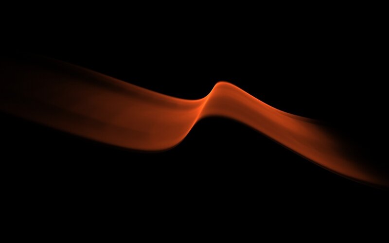 orange wave on black background