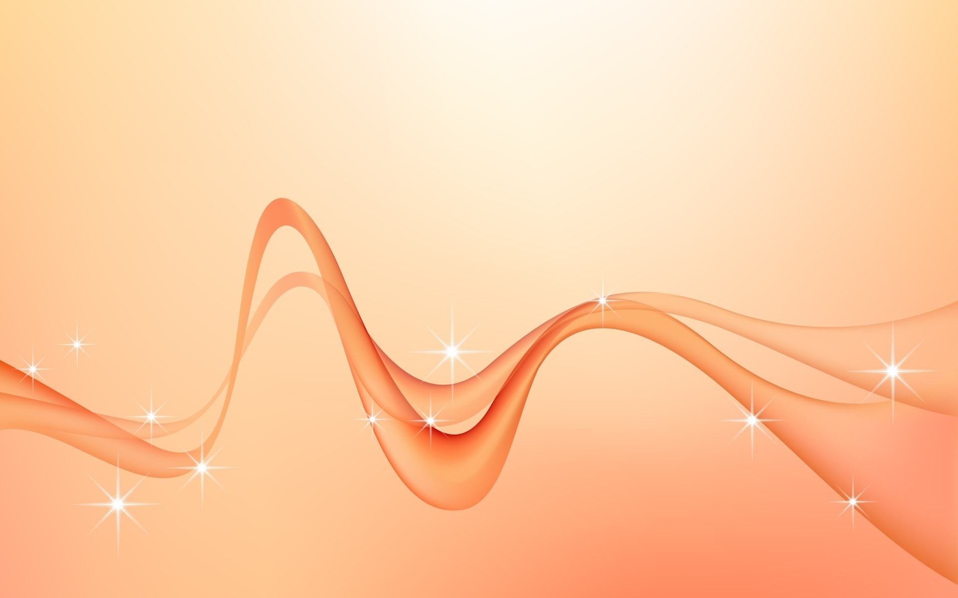 orange wave with sparkles