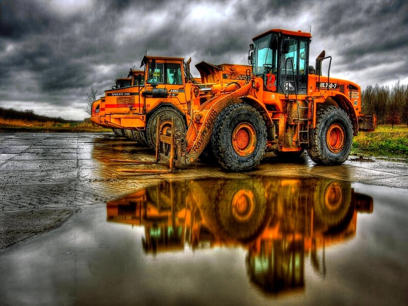 Orange Wheel Loaders