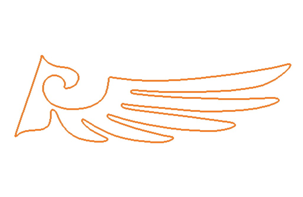 orange wing outline