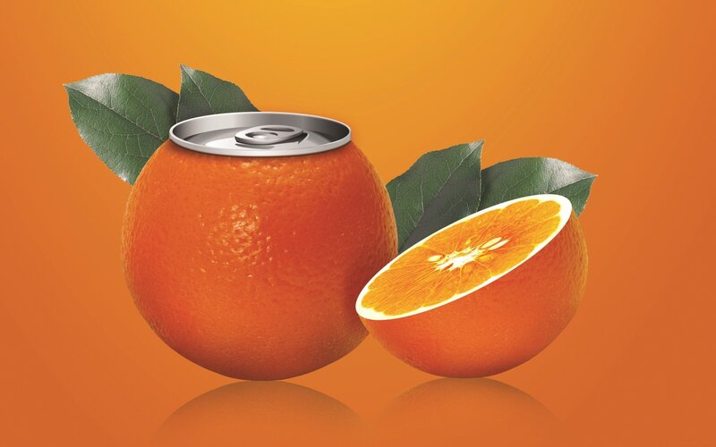 Orange with Can Lid