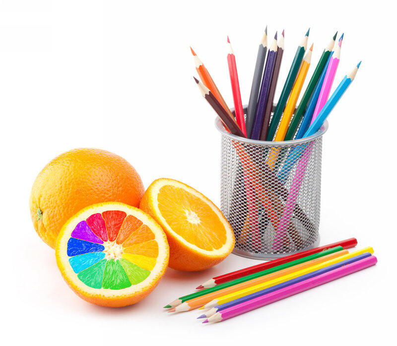 Orange with Colored Segments