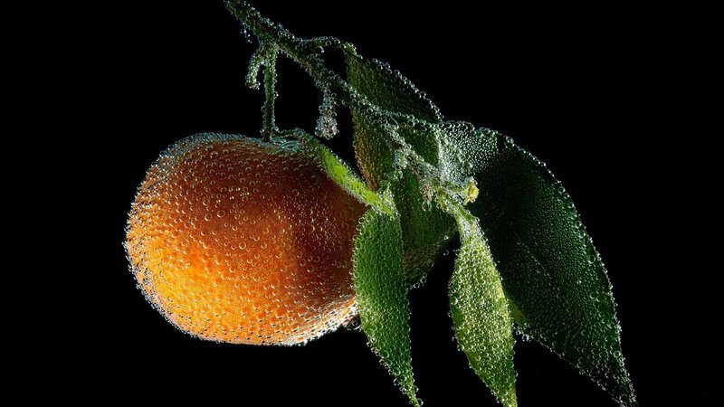 Orange with Leaves