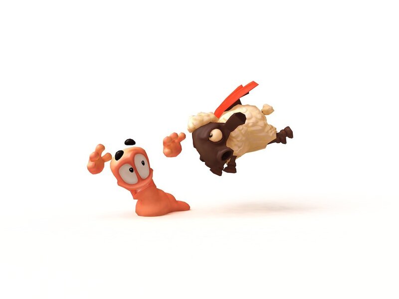 Orange Worm and Sheep