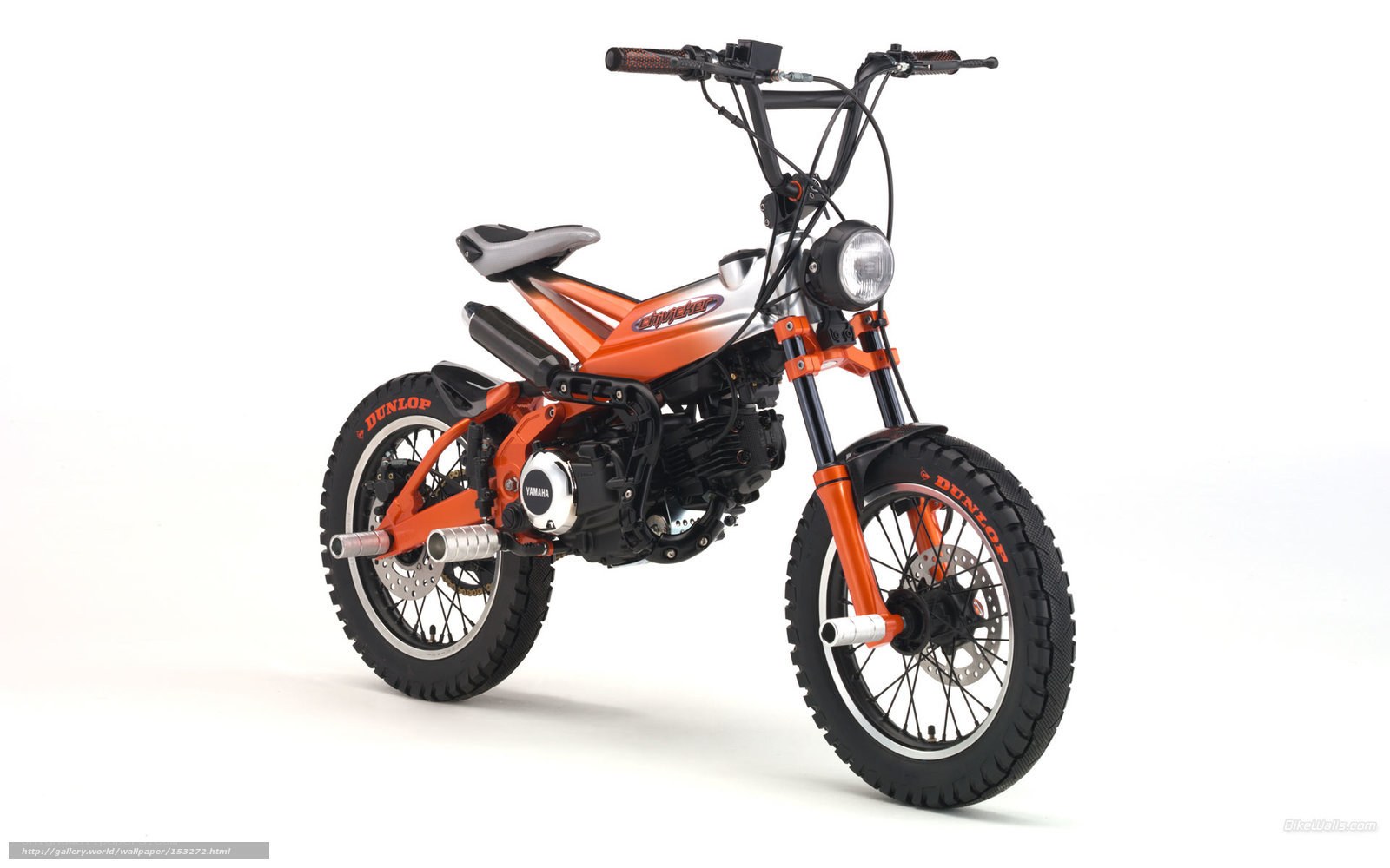 Orange Yamaha Clipper motorcycle