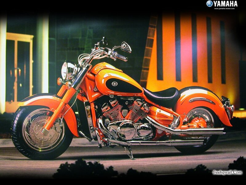 Orange Yamaha Motorcycle — Dramatic