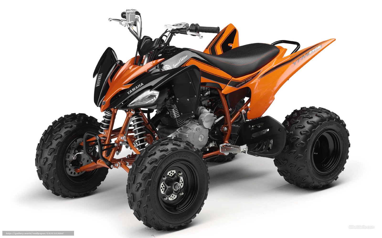 Orange Yamaha YFM250R ATV