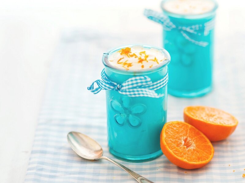 Orange Yogurt in Jars