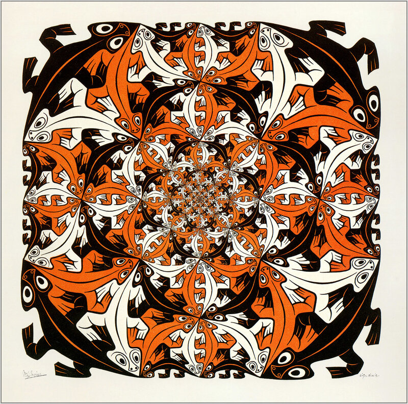 Orangefish mandala artwork