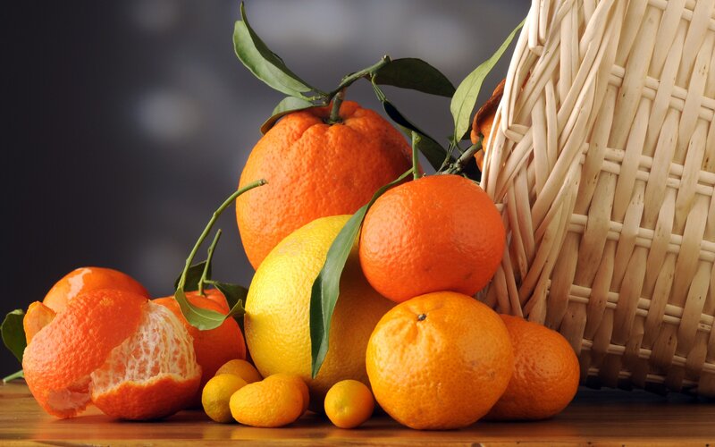 Oranges and Lemons in Basket