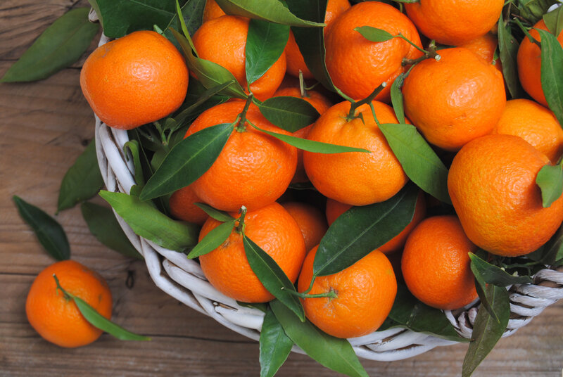 Oranges in a Basket — Orange, Natural