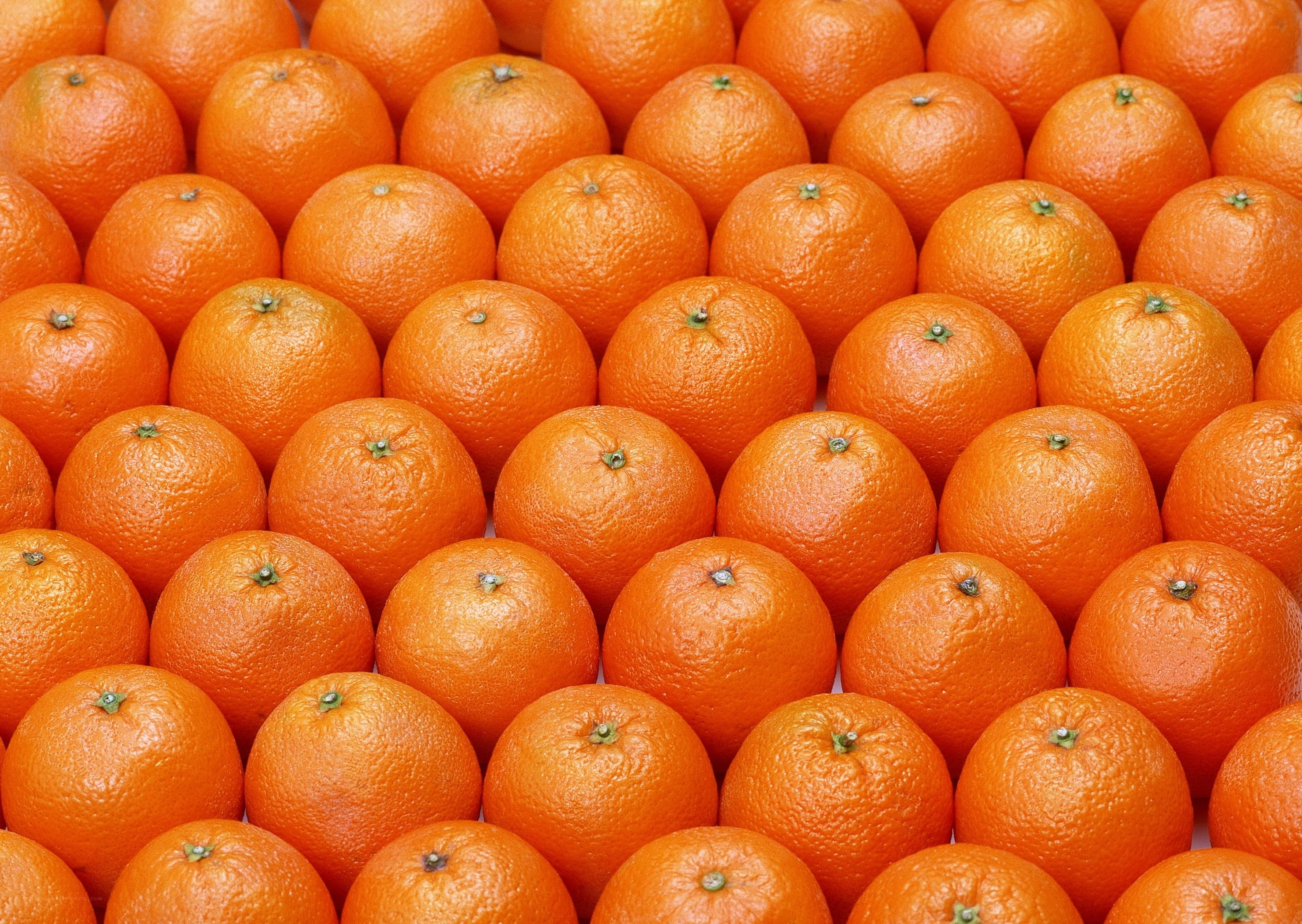 Oranges in a pile