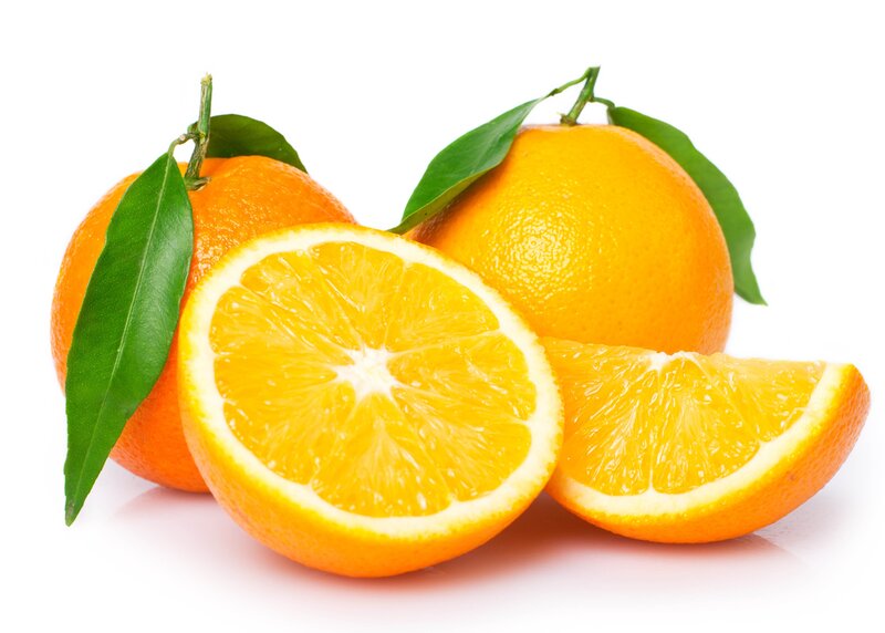 Oranges with Leaves — Orange, Fresh