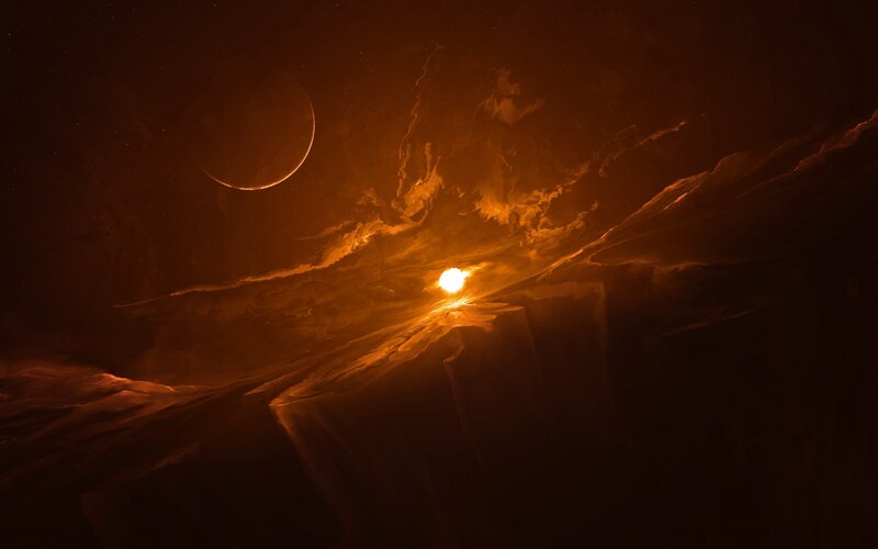 Orangish alien landscape