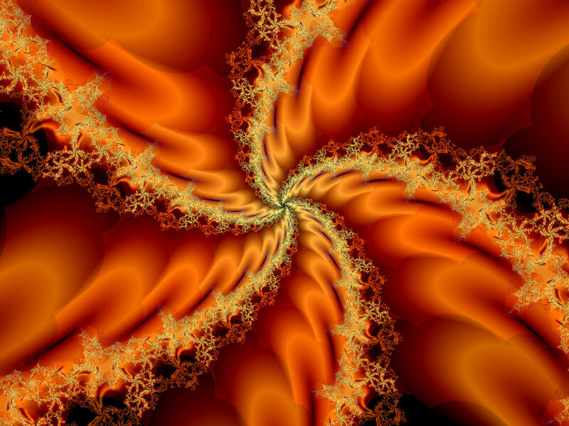 Orangish fractal spiral