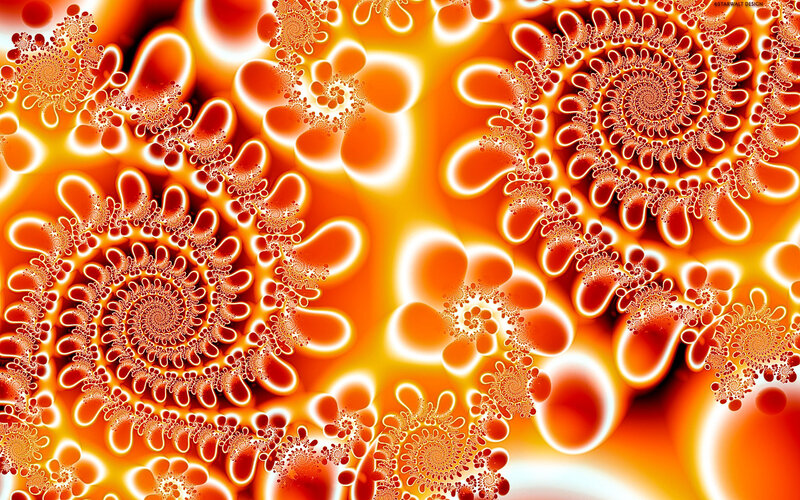 Orangish fractal spirals