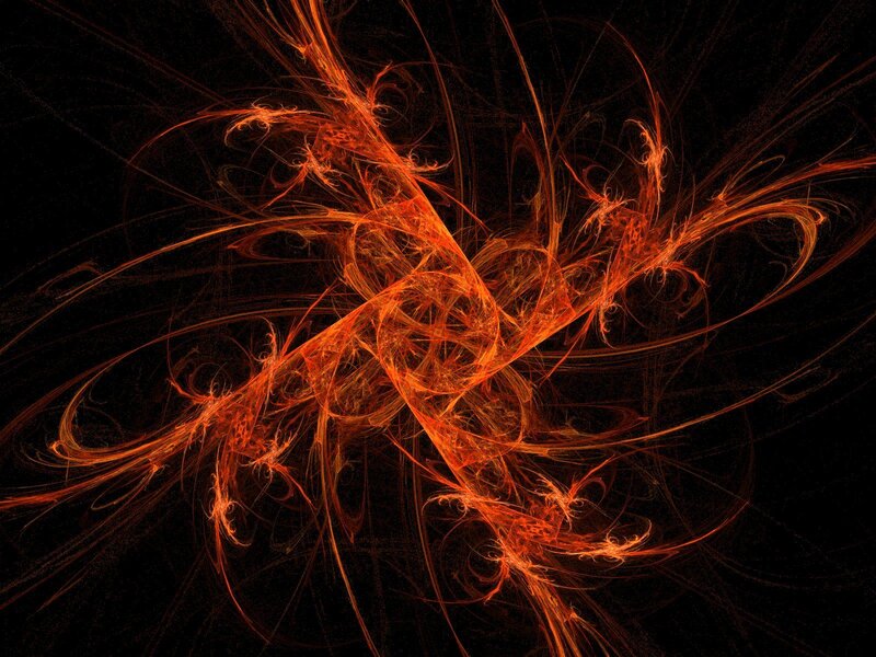 Orangish fractal swirls