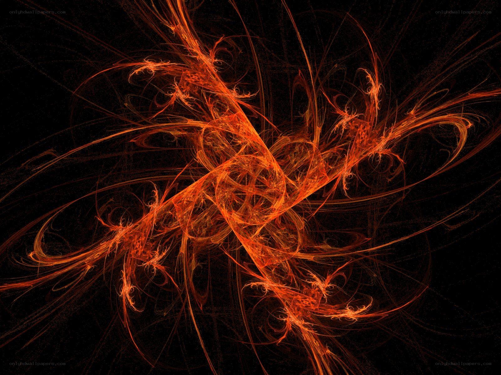 Orangish fractal swirls