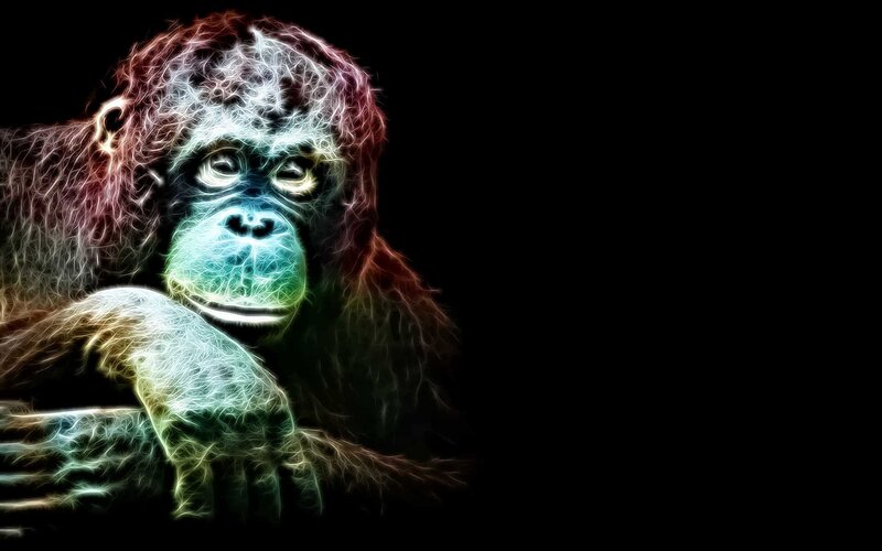 Orangutan with Glowing Effect