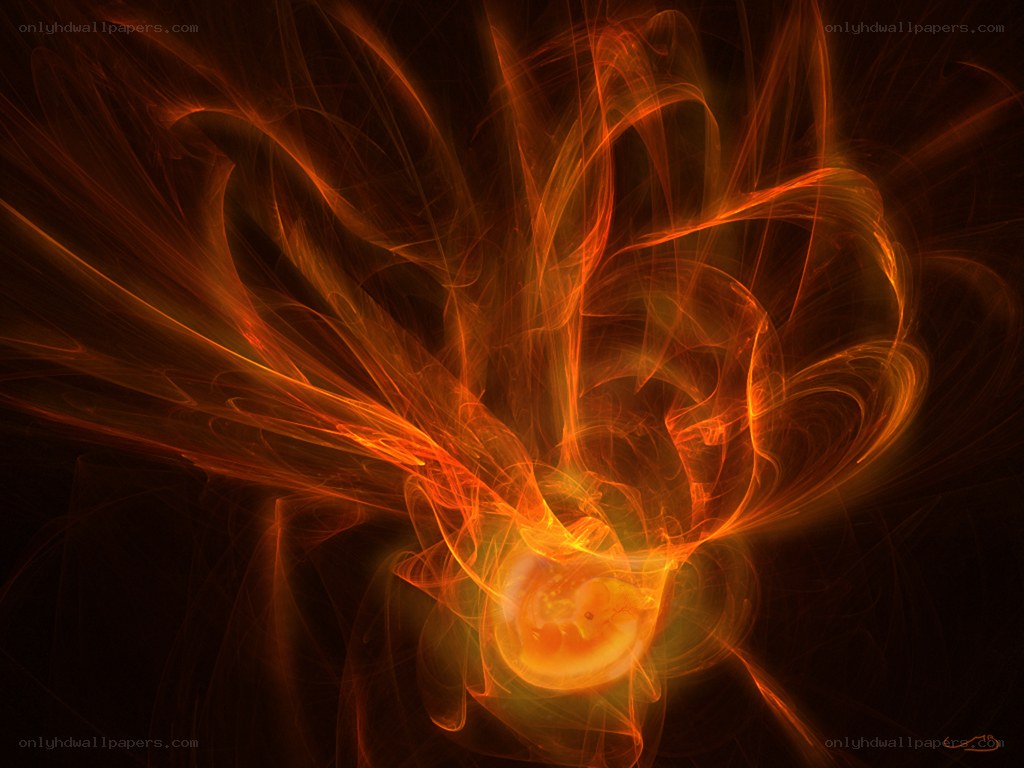 Orb of swirling fire