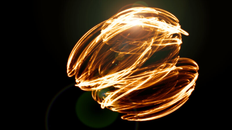 Orb of swirling light