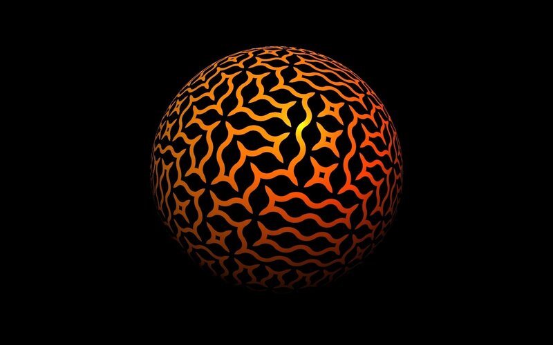 Orb with glowing pattern