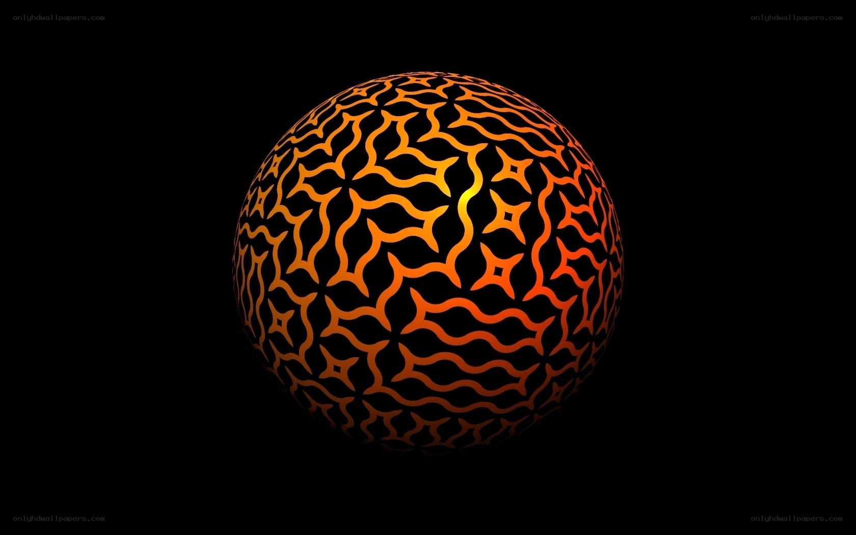 Orb with glowing pattern