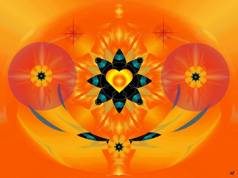 Orbital heart fractal art