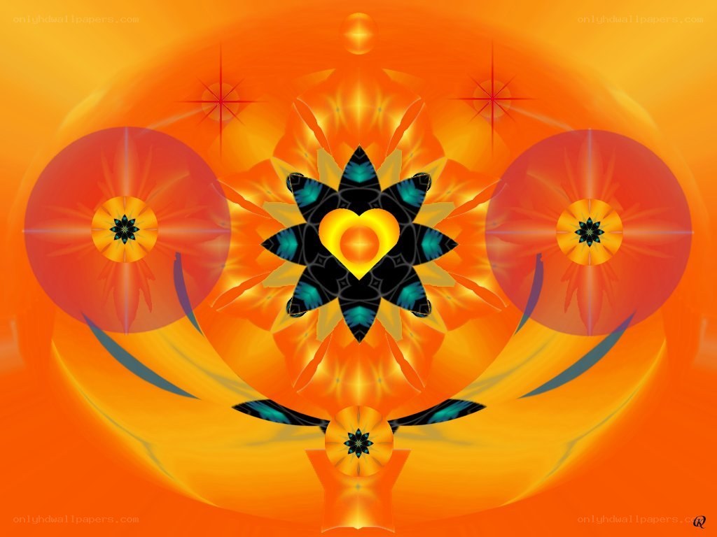 Orbital heart fractal art