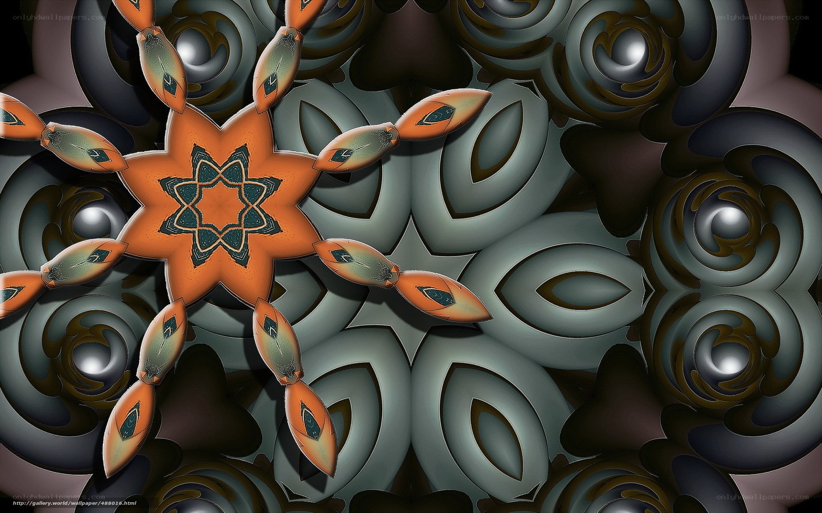 Orbital mandala pattern
