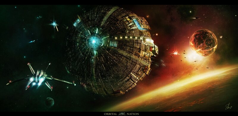Orbital Space Station — Black