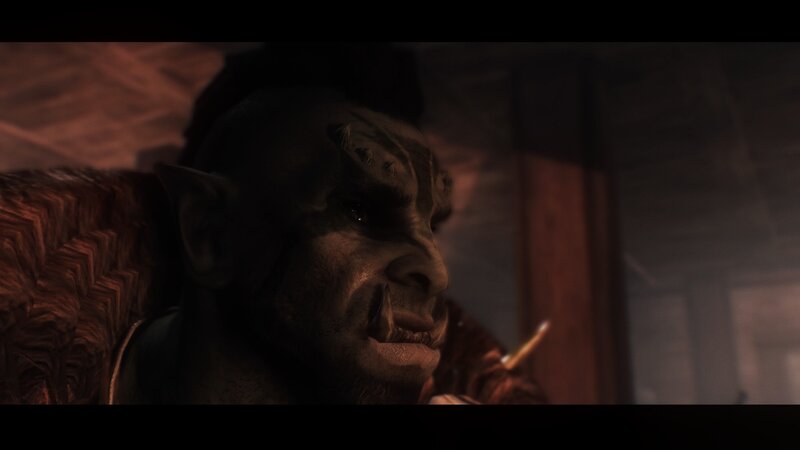orc character in dim light