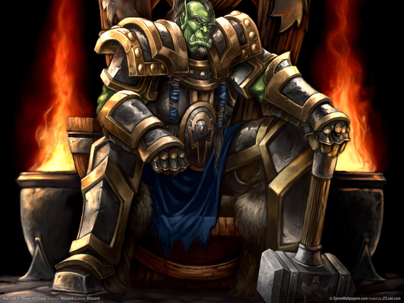 Orc chieftain on throne