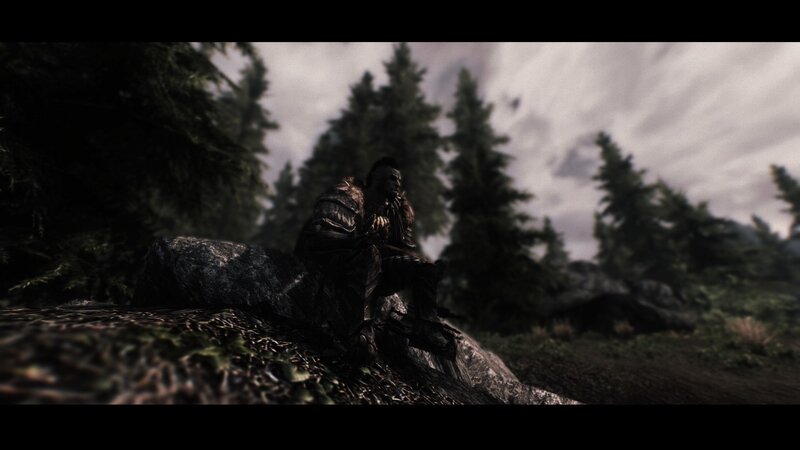 orc sitting on a rock