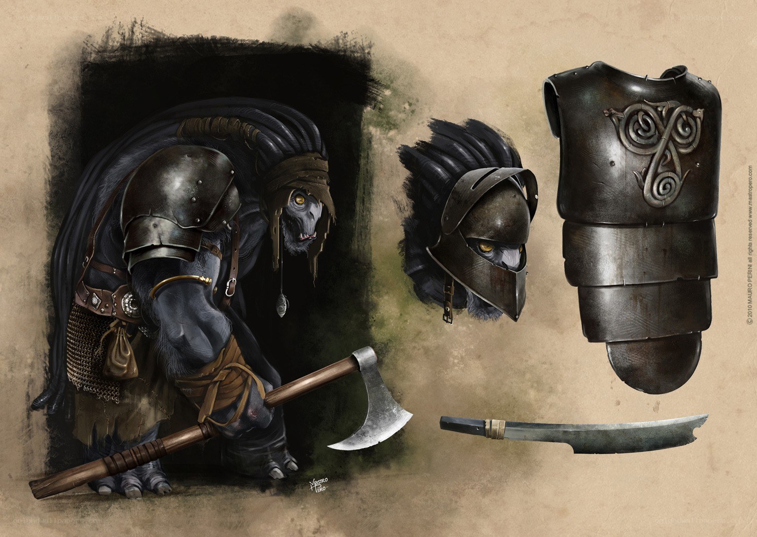 orc warrior concept art