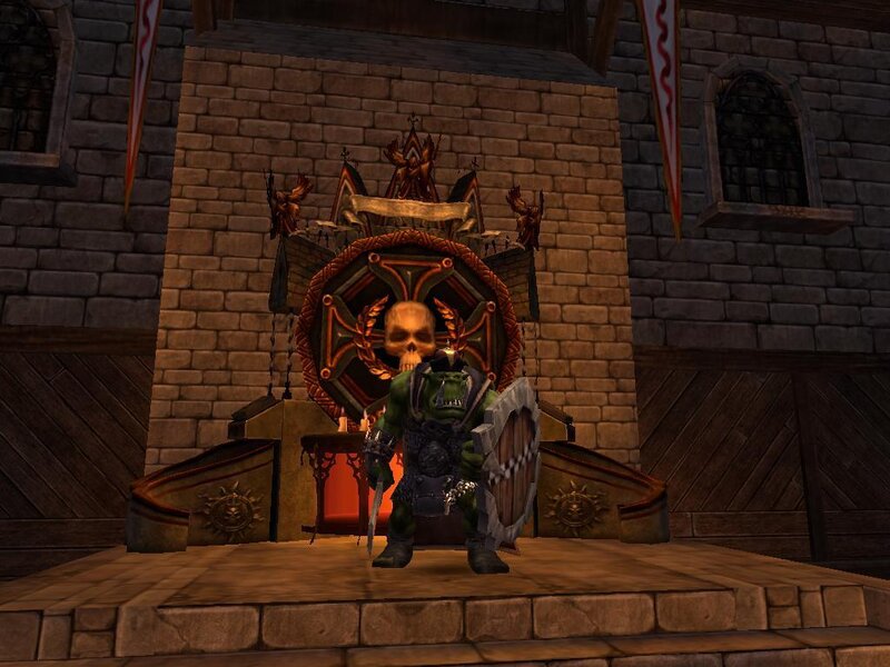orc warrior in a castle