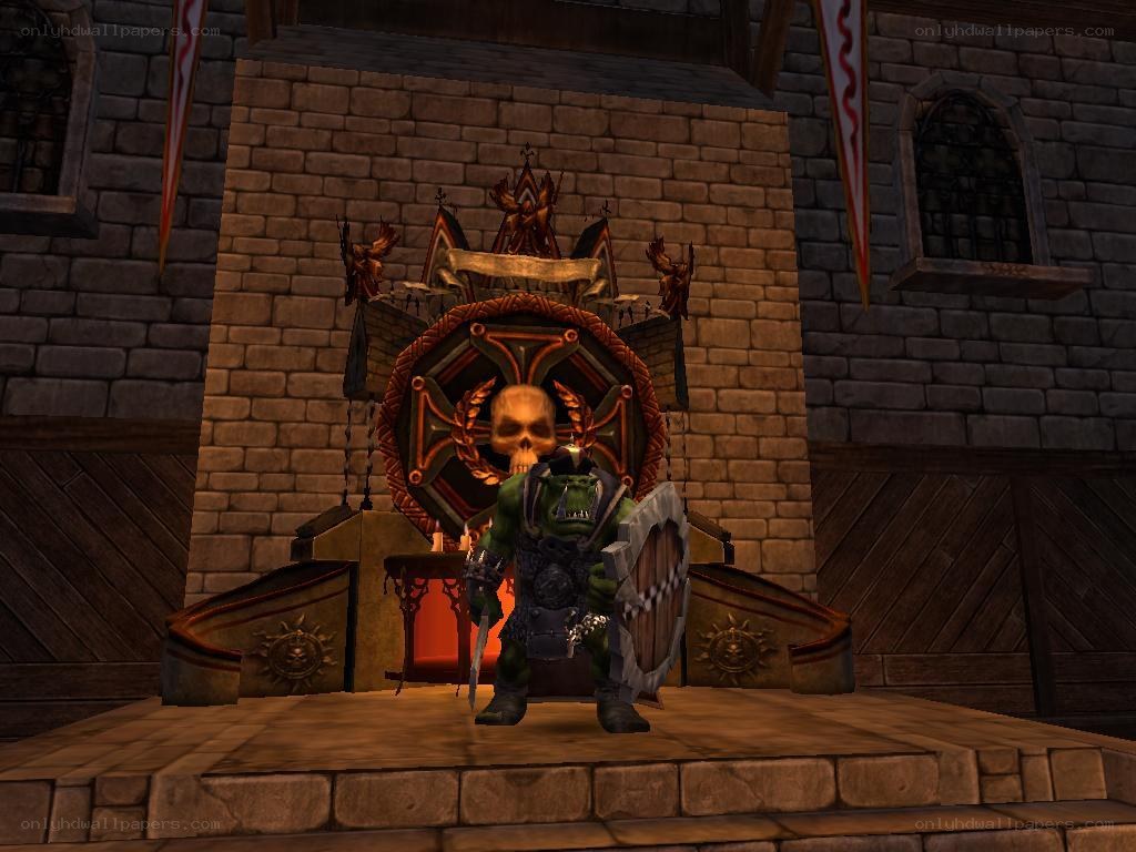 orc warrior in a castle