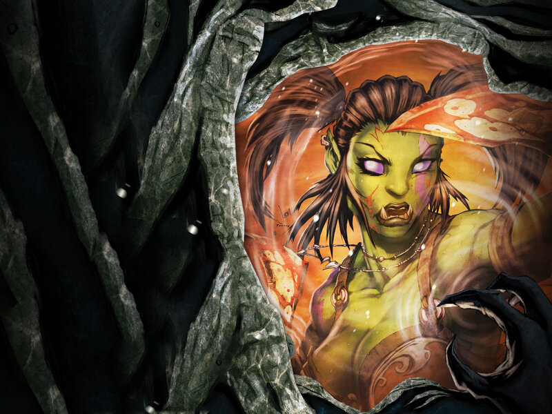 orc warrior in a cave