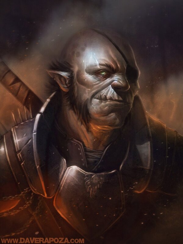 Orc Warrior in Armor — Brown, Dramatic