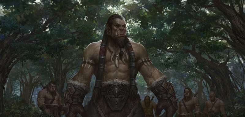 Orc Warrior in Forest — Green, Dramatic