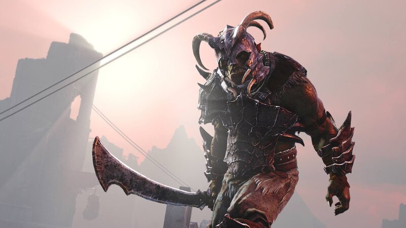 Orc Warrior with Axe — Purple, Dramatic