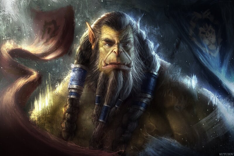 Orc Warrior with Braided Beard