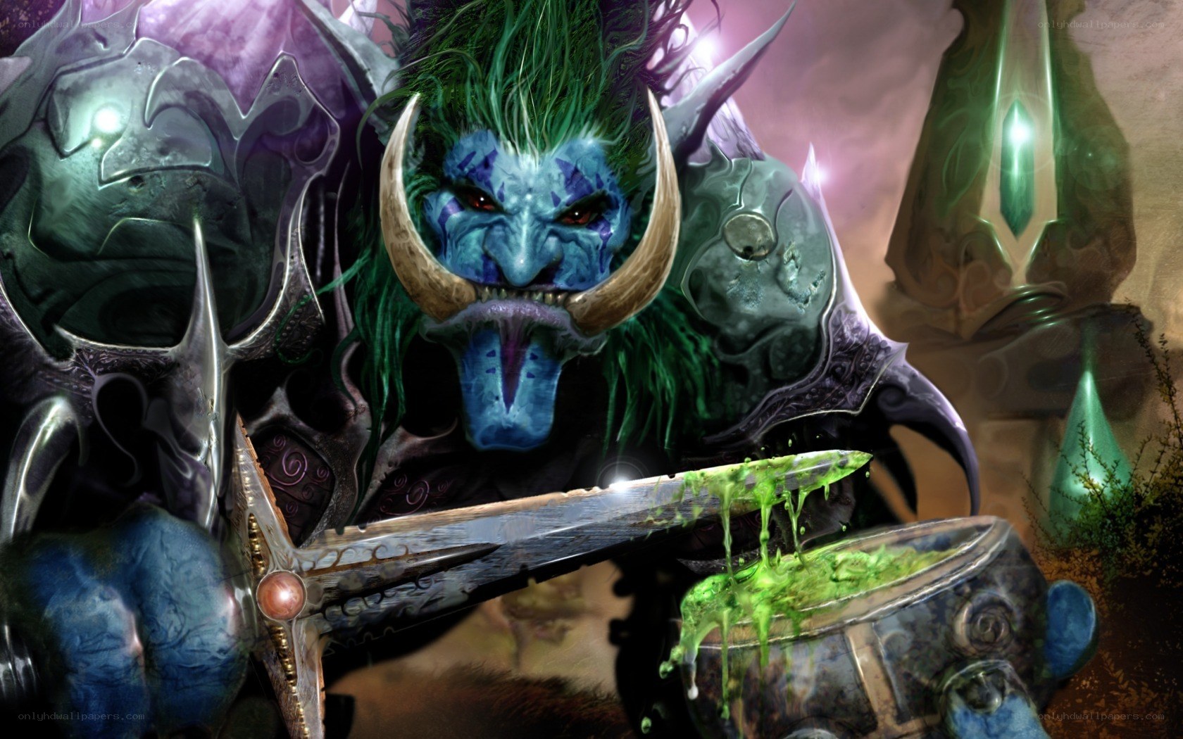 Orc warrior with green poison