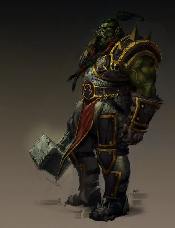 orc warrior with hammer