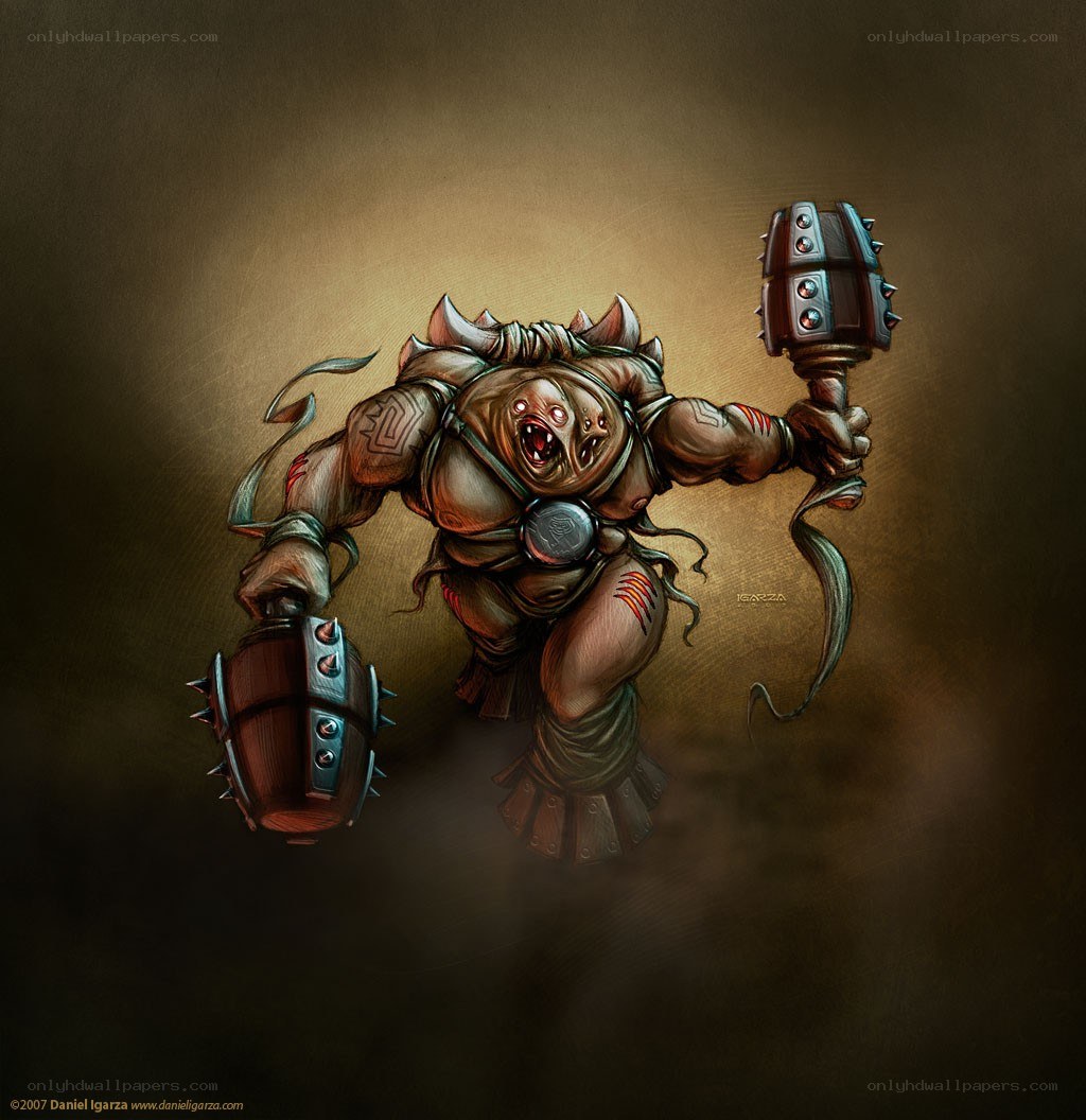 orc warrior with hammers
