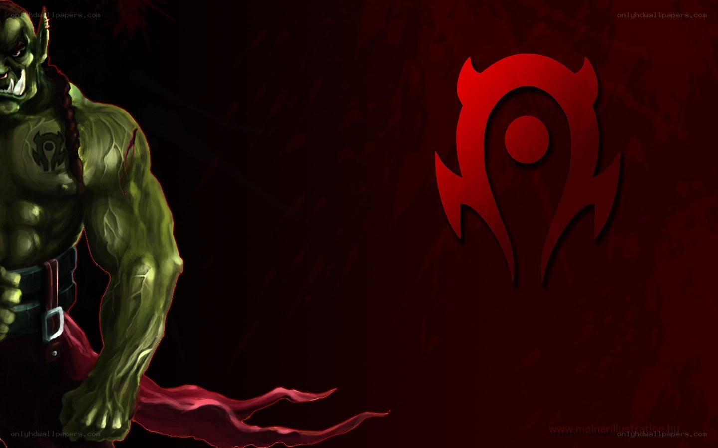 Orc warrior with Horde symbol